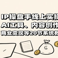 IP操盘手线上实操课：AI工具、内容创作、商业变现等20节系统教学