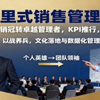 阿里式销售管理课：销冠转卓越管理者，KPI 推行，以战养兵，文化落地与数据