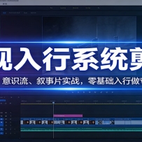 影视系统剪辑，商业短片、意识流、叙事片实战，零基础入行做专业剪辑师