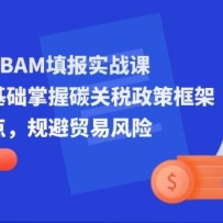 欧盟CBAM填报实战课，从零基础掌握碳关税政策框架与要点，规避贸易风险