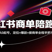 小红书商单陪跑营：新手从0起号，定位+爆款+接商单全程手把手陪跑
