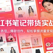 小红书笔记带货实战课：起号养号，爆款创作，轻松掌握流量变现密码