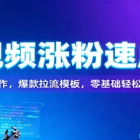 短视频涨粉速成课：AI二次创作，爆款拉流模板，零基础轻松涨粉破万