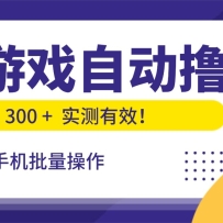 小游戏自动撸包，手机批量操作，小白日入300 +