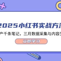 2025小红书实战方法，快速日产千条笔记，三月数据采集与内容生态解读