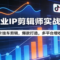 专业IP剪辑师实战课：IP切片挂车剪辑，爆款打造，多平台增收教学