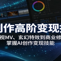 AI创作高阶变现指南：从影视MV、玄幻特效到商业修图，掌握AI创作变现技能