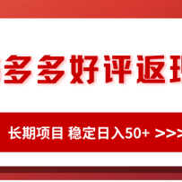 2026多多好评返现系列、长期项目 稳定日入50+