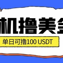 最新手机撸美金项目，单日产值100U+，2026年最新的风口项目