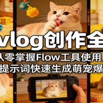 猫咪vlog创作全攻略：从零掌握Flow工具使用，借助AI提示词快速生成萌宠爆款