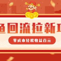 零门槛闲鱼回流拉新项目，非常适合新手操作，轻松收益几百元