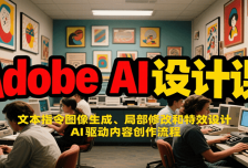 Adobe AI设计课：文本指令图像生成、局部修改和特效设计，AI驱动内容创作流