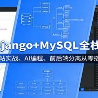 VUE+Django+MySQL全栈开发课：大型网站实战、AI编程、前后端分离从零搭建上
