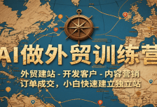 AI做外贸训练营，外贸建站-开发客户-内容营销-订单成交，小白快速建立独立