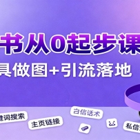 小红书引流从0起步，养号、内容发布、运营、AI工具做图，引流落地