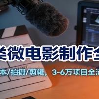 剧情类微电影制作全流程：策划/剧本/拍摄/剪辑，3-6万项目全流程拆解