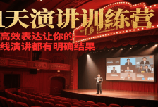 21天在线演讲训练营，学会高效表达让你的每一次演讲都有明确结果