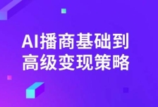 AI播商基础到高级变现策略。通过详细拆解和讲解，实现商业变现。