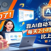 别卖苦力了！靠AI自动写课件PPT，每天2小时，月入2W+，比上班爽太多！