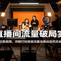 抖音直播间流量破局实战课：破解个位数困局，详解打标签破流量池撬动自然流