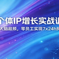 超级个体IP增长实战训练营：AI赋能大脑超频，零员工实现7x24h持续增长（更