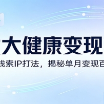 银发大健康变现指南：视频号线索IP打法，揭秘单月变现百万路径
