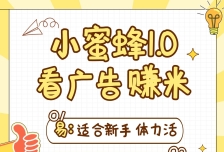 小蜜蜂赚钱1.0 看广告赚米项目，单机一天能赚个10~20元【可批量】
