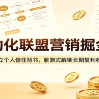自动化联盟营销掘金课：建立个人信任背书，躺赚式解锁长期复利收益