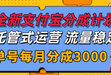 全新支付宝分成代运营，独家技术，收益稳定，单号月入3000＋