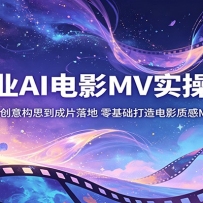 专业AI电影MV实操课：从创意构思到成片落地，零基础打造电影质感MV