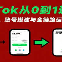 TikTok从0到1运营课：基础认知、账号搭建与全链路运营技巧