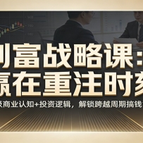 《创富战略课：赢在重注时刻》顶级商业认知+投资逻辑，解锁跨越周期搞钱能