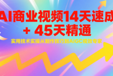 AI商业视频14天速成+45天精通实用技术实操，从制作技巧到AIGC视效专家
