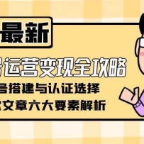 公众号运营变现全攻略，账号搭建与认证选择，爆款文章六大要素解析