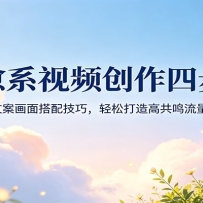 治愈系视频创作四步法：掌握文案画面搭配技巧，轻松打造高共鸣流量作品
