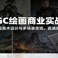 AIGC绘画商业实战班：游戏影视美术设计与多场景变现，直通就业接单