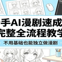 新手AI漫剧速成课：完整全流程教学，不用基础也能独立做漫剧